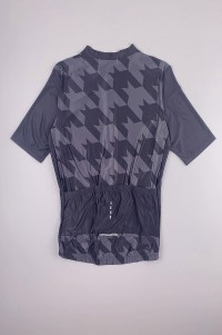 Bulk Order Black Printed Cycling Shirts Customized Milk Silk Race Short Sleeve Zip Style Cycling Shirts Cycling Shirts Supplier SKCSCP008 front view